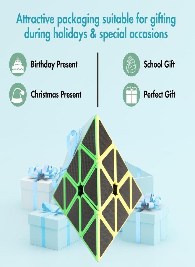aCADZO Pyraminx Speed Cube, Triangle Carbon Fiber Sticker Twisty Puzzle for Kids’ Intelligence Development, Speed Cubing Beginners or Puzzle Enthusiasts - Image 5